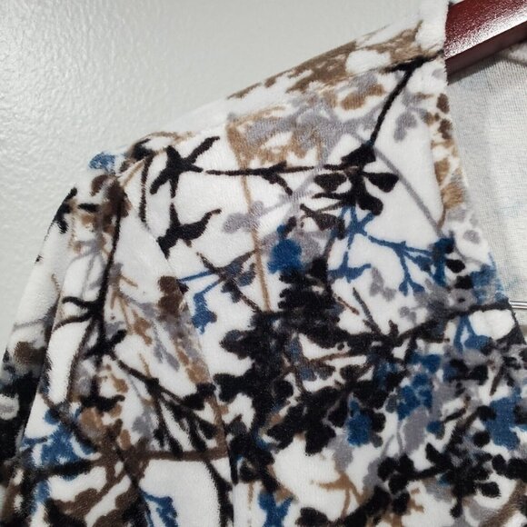 Pure Jill J. Jill Women’s Size M Zinc Calm Vines Floral Velour Velvet Tunic Top - Picture 11 of 15